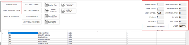 Schermata Funzionalità
